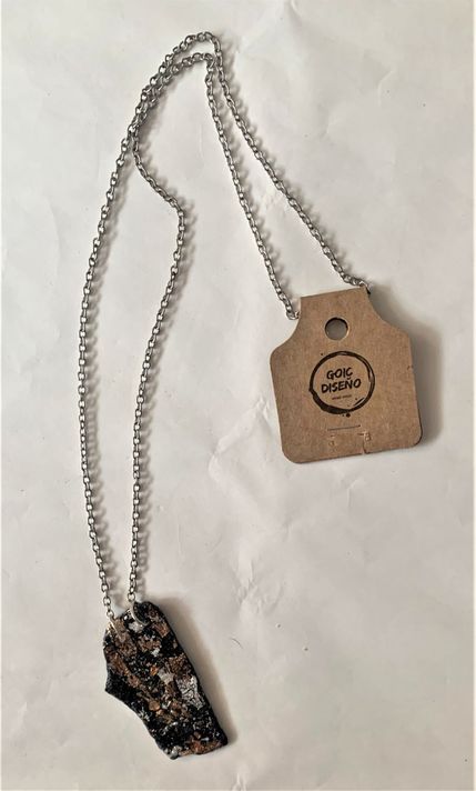 collar arcilla polimérica hecho a mano -0