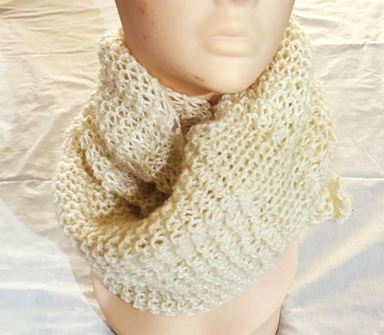 CUELLO BLANCO NIEVE TEJIDO A MANO DISEÑO EXCLUSIVO-0