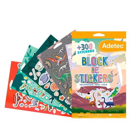 BLOCK DE STICKERS DINOSAURIOS-2
