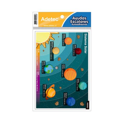 Ayuda Escolar Autoadhesiva Sistema Solar-0