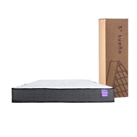 Cama Europea 1 Plaza Aura + Respaldo Tubular Negro Rosado-4