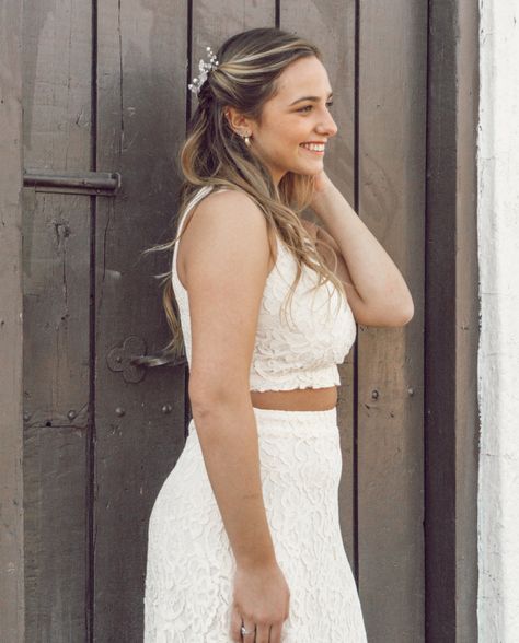 VESTIDO DE NOVIA 2 PIEZAS CONJUNTO EVA CREMA-1