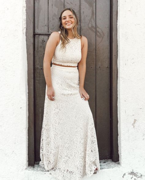 VESTIDO DE NOVIA 2 PIEZAS CONJUNTO EVA CREMA-2