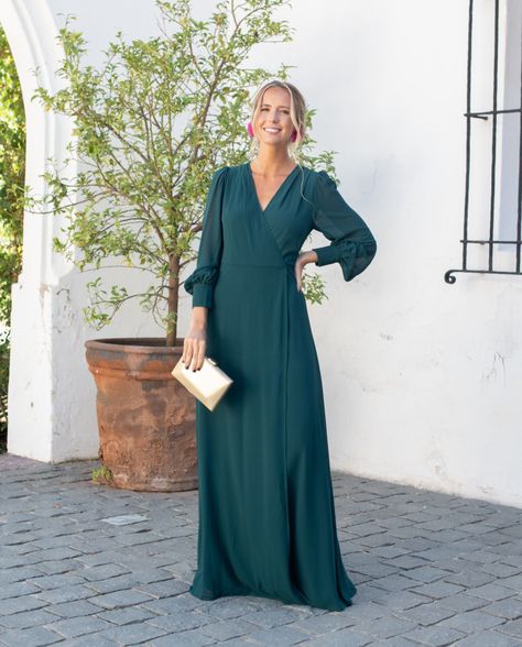 vestido largo jacinta verde -0