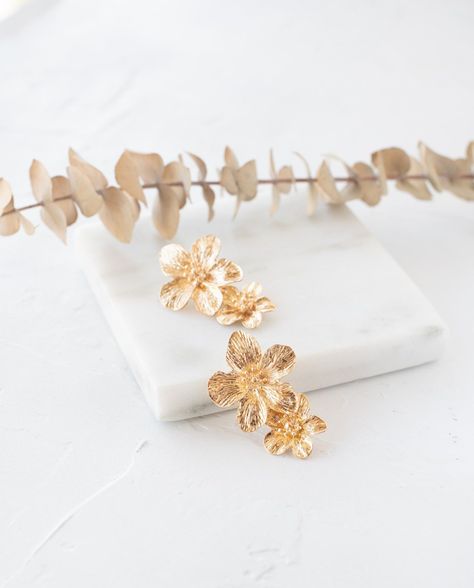 Aros Abigail Flor Dorado-1