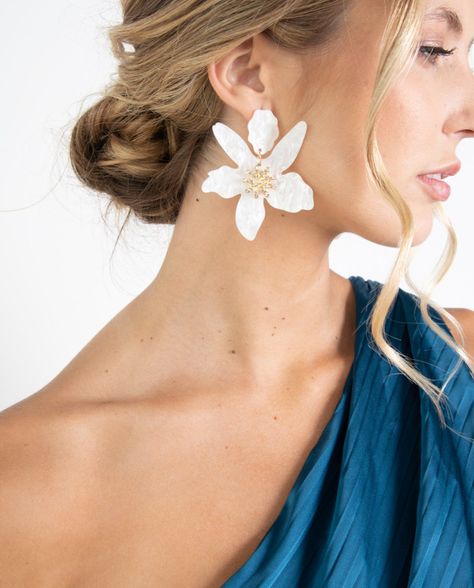 Aros Maxi Flor y Brillos Ivory-0