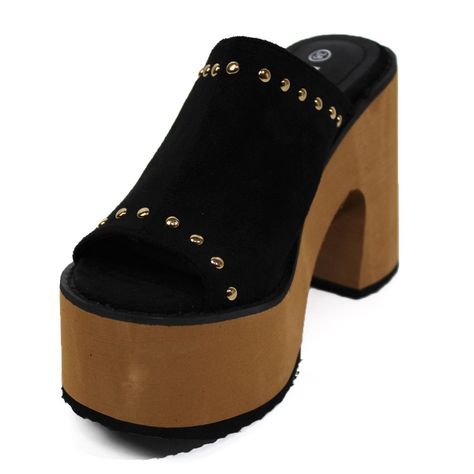 Sandalia De Taco Madera Verano Mujer Plataforma Liviana-2