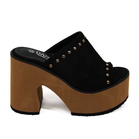 Sandalia De Taco Madera Verano Mujer Plataforma Liviana-4