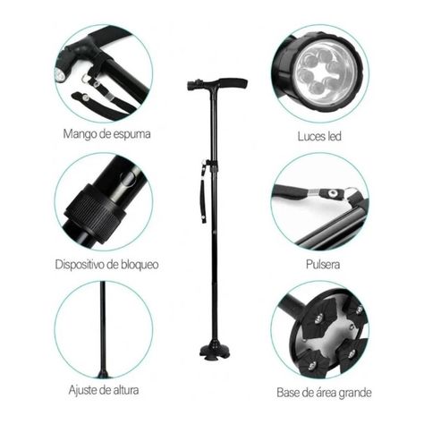 Baston Flexible Plegable e iluminacion Mx33-3