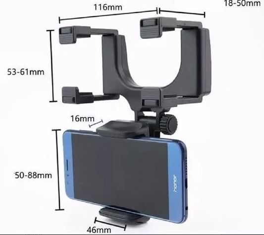 SOPORTE CELULAR AUTO PARA RETROVISOR PORTA TELÉFONO AA49-1