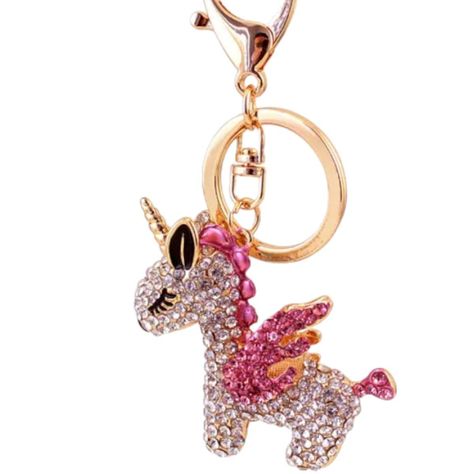Llavero Unicornio Metalico con Cristales Nb78-0