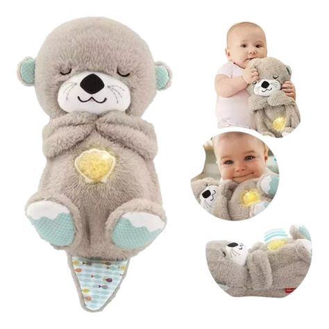 NUTRIA ANTI ESTRÉS RESPIRA PELUCHE SONIDO ILUMINACIÓN NC44-0