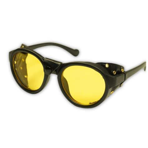 Lentes steampunk yellow sun + estuche MY04-3
