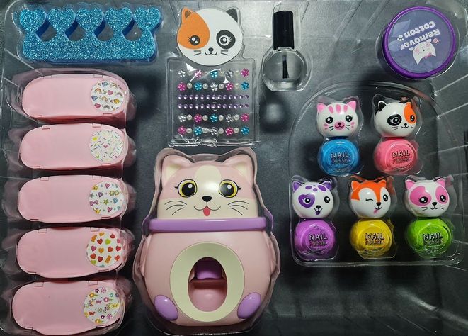 SET ESTAMPADO UÑAS INFANTIL ACCESORIOS NIÑAS ESMALTES AR90-2