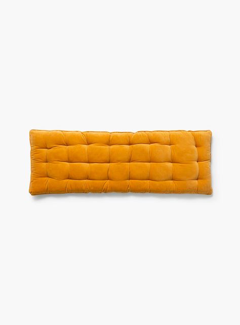 Cojin banqueta Velur Mostaza-0