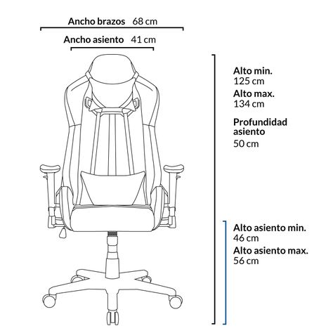 Sillón Oficina Ergonómico Cuero Sintético Armo Negro-Rojo-1