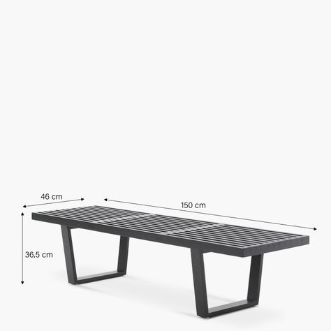 Banqueta de Madera Nelson (Réplica) Negro-4