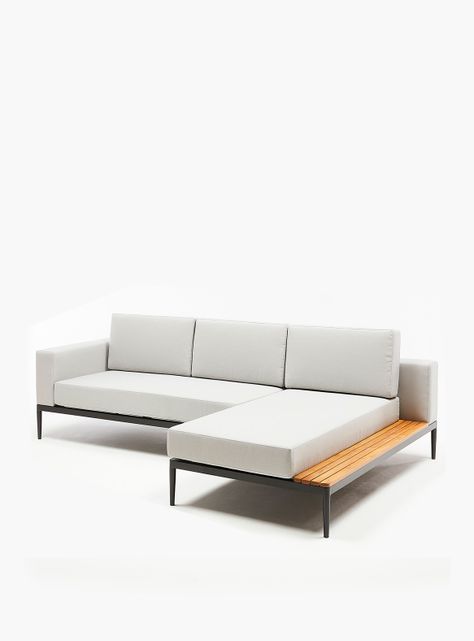 Seccional 2C + Chaise Derecho Long Bay Gris-5