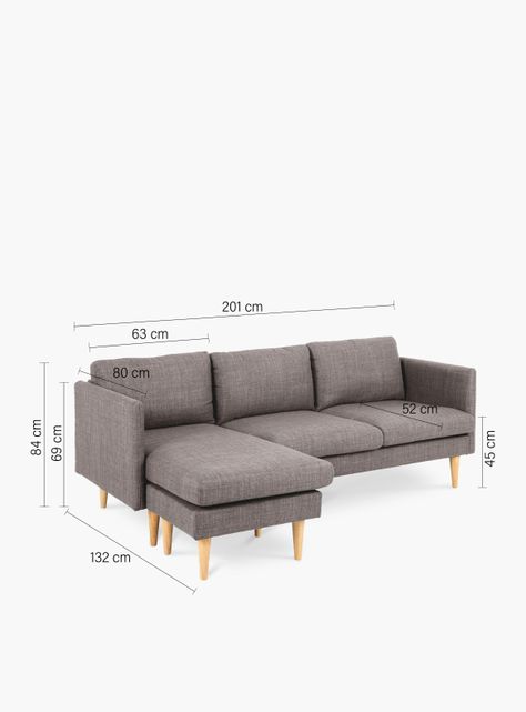 Seccional 2 Cuerpos Molly izq/der Gris-9