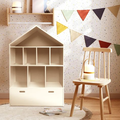 Librero Infantil Casita Blanco-1