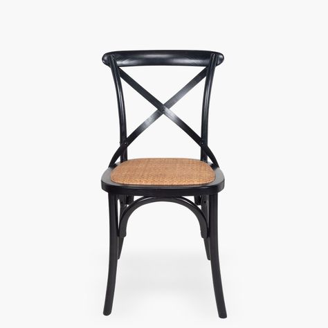Silla Madera Tradition Rattan Negro-1