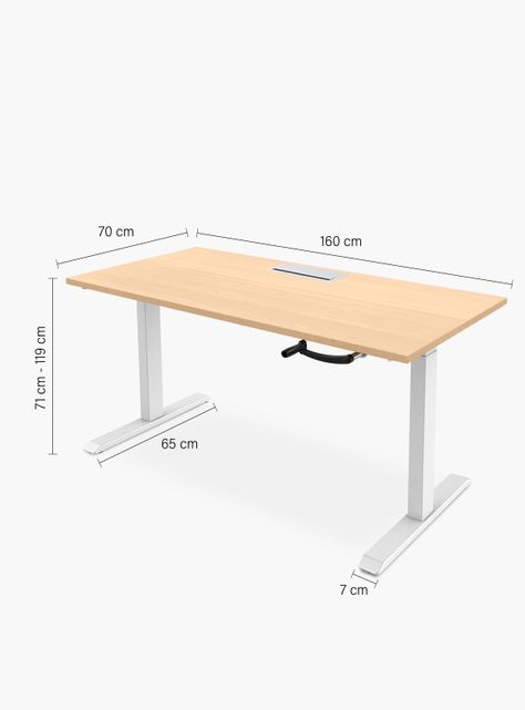 Escritorio Cosmo 160x70 Ajustable con Pasacables-5