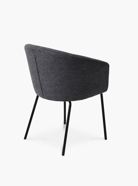 Silla Tapiz Easton Gris Oscuro-4