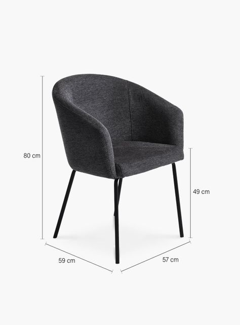 Silla Tapiz Easton Gris Oscuro-8