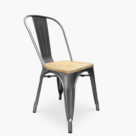 Silla Tolix Madera Metal-1