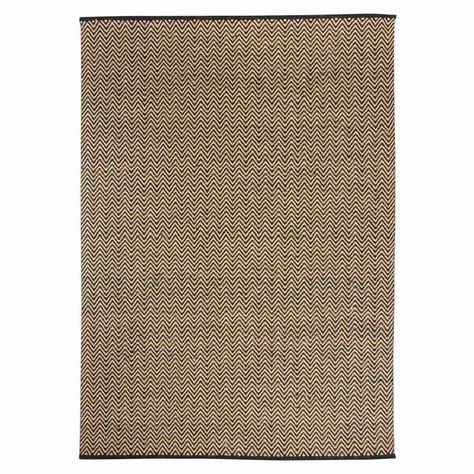 Alfombra Yute Chevron 200x300 Negro-0