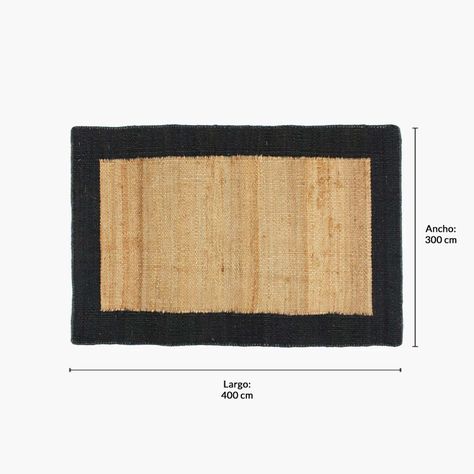 Alfombra Yute Nubia 300x400 Negro-6