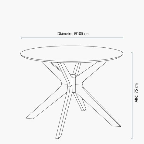 Mesa Comedor Duncan redonda Natural-5