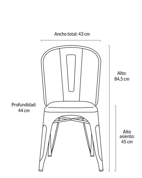 Silla Tolix Réplica Negro-1