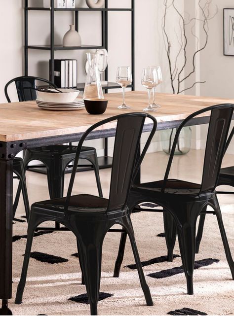 Silla Tolix Réplica Negro-8
