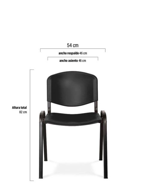 Silla Visita ISO PP Negro-2