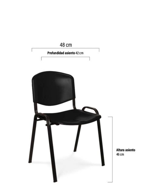 Silla Visita ISO PP Negro-3