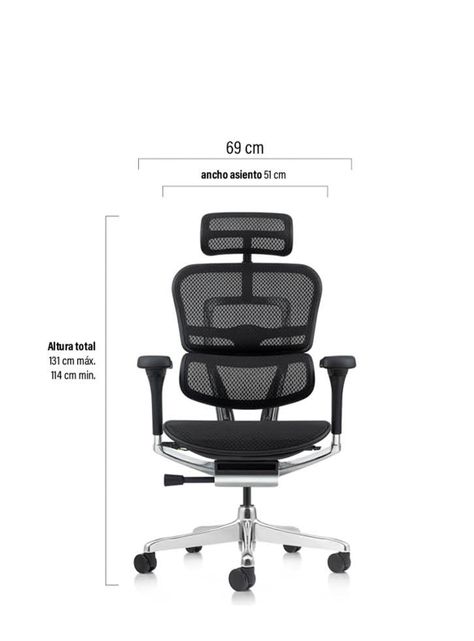 Silla Ergohuman Elite 2 Negro-6