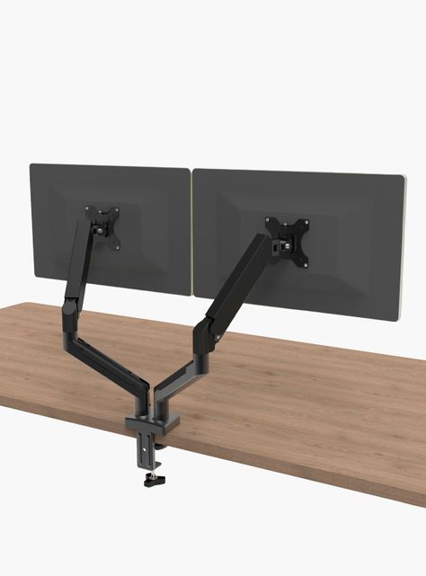 Soporte Monitor Escritorio Doble Negro-4