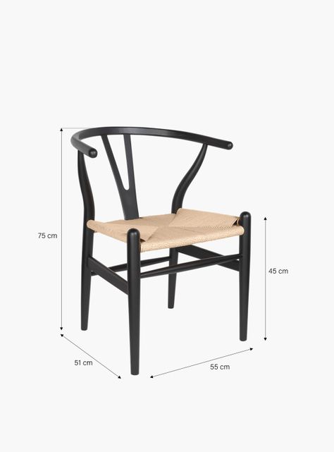 Silla Madera Wishbone Negro-5