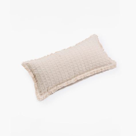 Funda Cojin Algodon Panal 30x60 Crudo-0