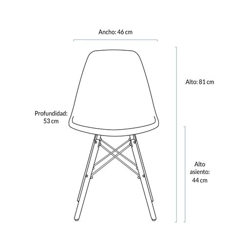 Silla DSW Réplica Eames Menta-4