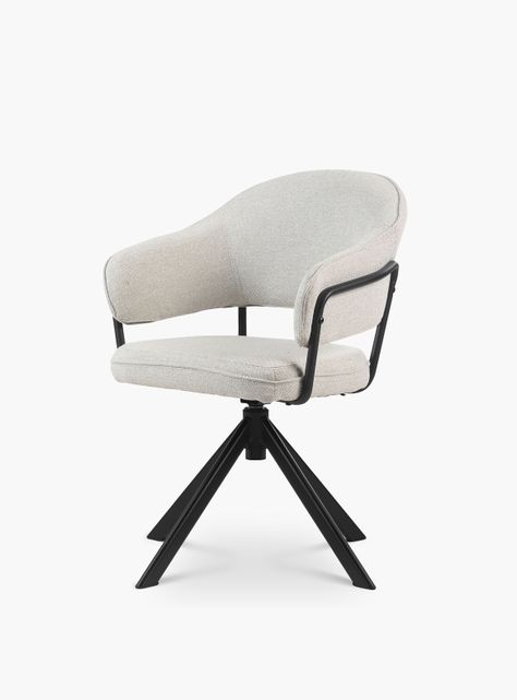 Silla de Oficina Stanford Gris Claro Giratoria-6