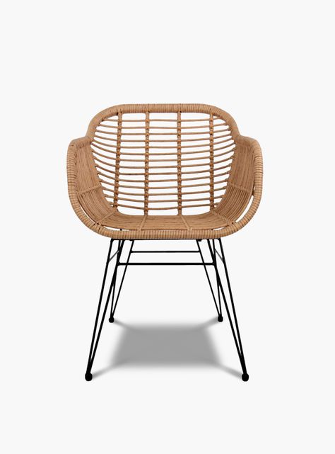 Silla Comedor c/brazo ratan sintetico Creta-0