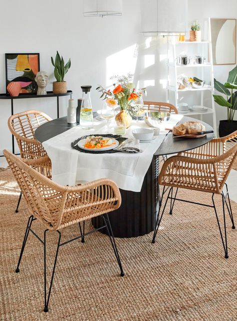 Silla Comedor c/brazo ratan sintetico Creta-1