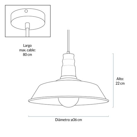 Lámpara de Colgar ISI Blanco-6