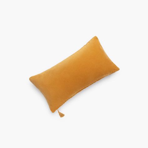 Funda Cojin Velur 30x60 Mostaza-0