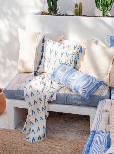 Cojín de Suelo Capri 120x60 Azul-1