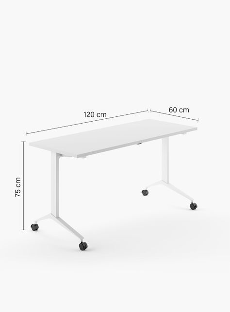 Escritorio Space Plegable 120x60 Blanco/Blanco-6