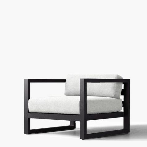 Sillón Terraza 1C Montego LT Blanco/Negro-4