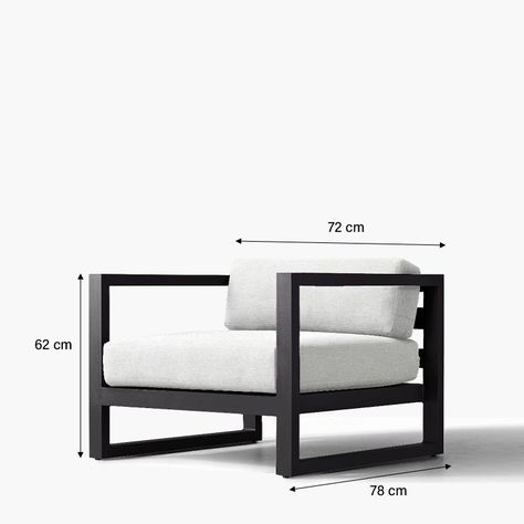 Sillón Terraza 1C Montego LT Blanco/Negro-5